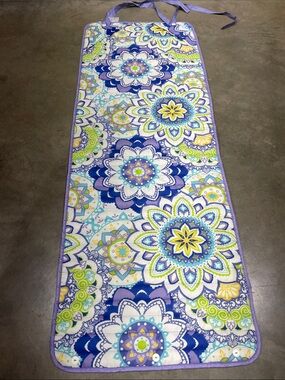 Purple Floral Medallion Beach Mat - Vibrant Multi-Color Design